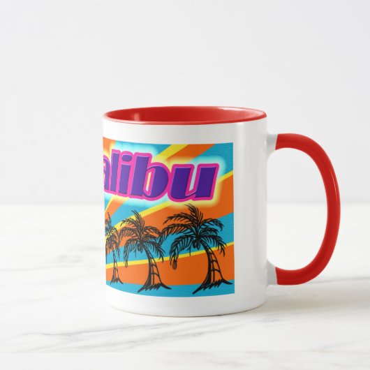 Malibu 5 Palmbomen Mok Cup (Rechts)