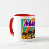 Malibu 5 Palmbomen Mok Cup (Voorkant links)