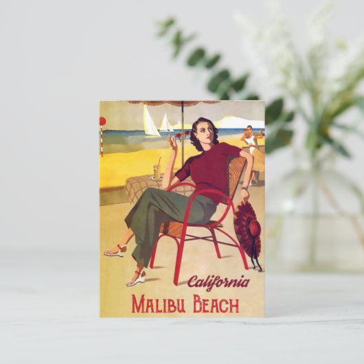 Malibu Beach Briefkaart (Staand voorkant)