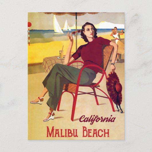 Malibu Beach Briefkaart (Voorkant)