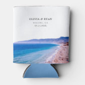 Malibu Beach bruiloft gunst op maat Blikjeskoeler (Voorkant)