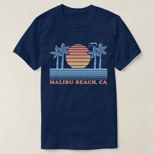Malibu Beach CA T-shirt (Design voorkant)