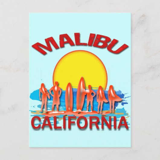 MALIBU BEACH CALIFORNIA BRIEFKAART (Voorkant)