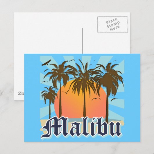 Malibu Beach California CA Briefkaart (Voorkant / Achterkant)