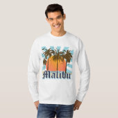 Malibu Beach California CA T-shirt (Voorkant volledig)