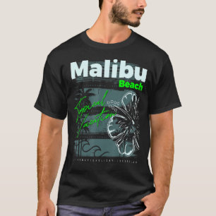 Malibu Beach California Novelty Graphic T - shirts