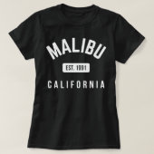 Malibu Beach California Oost 1991  Retro Pul T-shirt (Design voorkant)