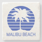 Malibu Beach California Stenen Onderzetter (Voorkant)