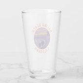Malibu Beach California Travel Art Vintage Glas (Achterkant)
