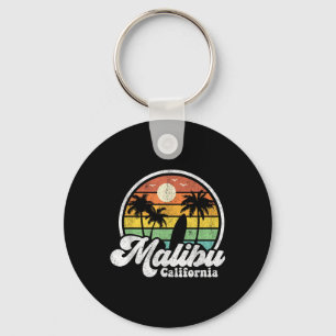 Malibu Beach Californië Ca Surfen Retro S Sleutelhanger