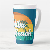 Malibu Beach Californië Latte Mok (Rechterhoek)