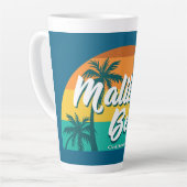 Malibu Beach Californië Latte Mok (Linkerhoek)