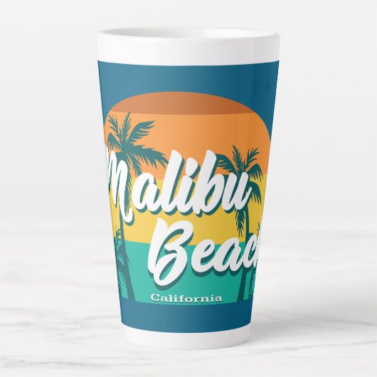 Malibu Beach Californië Latte Mok (Voorkant)