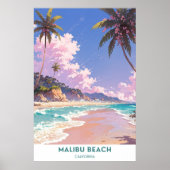 Malibu Beach, Californië Poster (Voorkant)