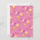 Malibu Beach Doll Retro Verjaardag Zwembad Party Kaart (Achterkant)