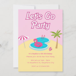 Malibu Beach Pool Party Uitnodiging