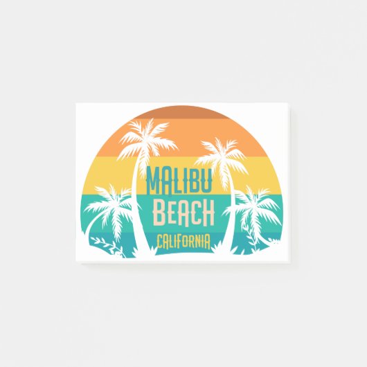 Malibu Beach Retro Post-it® Notes (Voorkant)