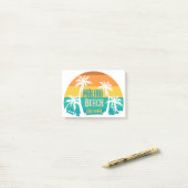 Malibu Beach Retro Post-it® Notes (Op bureau)