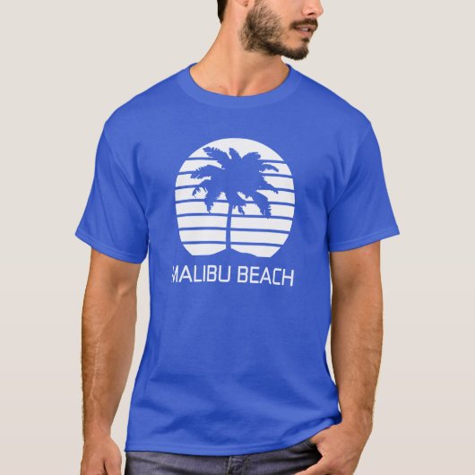 Malibu Beach Retro T-shirt (Voorkant)