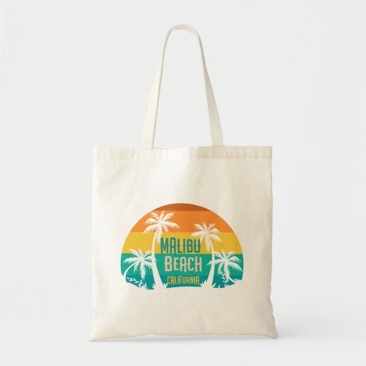 Malibu Beach Retro Tote Bag (Voorkant)