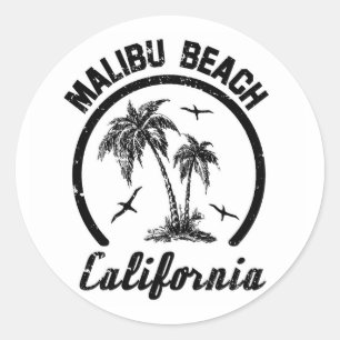 Malibu Beach Ronde Sticker