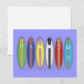 Malibu Beach Surfboards Briefkaart (Voorkant / Achterkant)