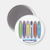 Malibu Beach Surfboards Magneet (Voorkant / Achterkant)