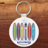 Malibu Beach Surfboards Sleutelhanger (Voorkant)