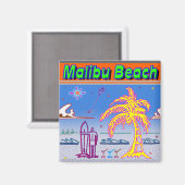 "Malibu Beach" Surfer Magnet (Voorkant / Achterkant)