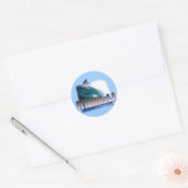 Malibu Beach Surfing Ronde Sticker (Envelop)