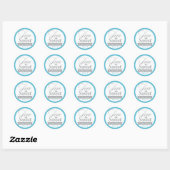 Malibu Blue en Grey Favor Stickers (Vel)