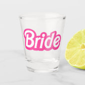 Malibu Bruid Shots, Malibu Roze Bachelorette Shot Glas (Voorkant)