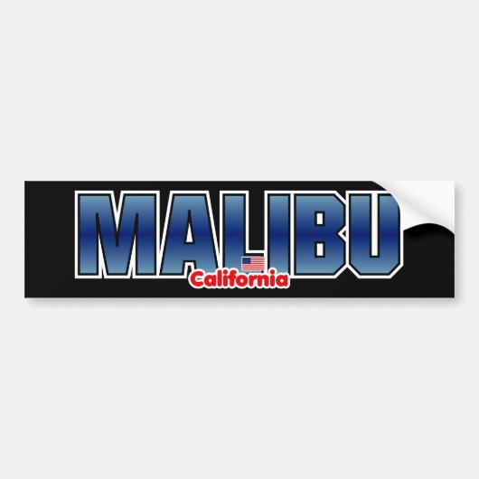 Malibu Bumper Bumpersticker (Voorkant)