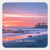 Malibu, CA pittoreske foto Vierkante Sticker (Voorkant)