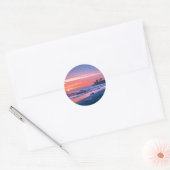 Malibu, CA, prachtige landschapsfoto, Ronde Sticker (Envelop)