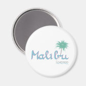 Malibu, CA Round Magnet (Voorkant / Achterkant)
