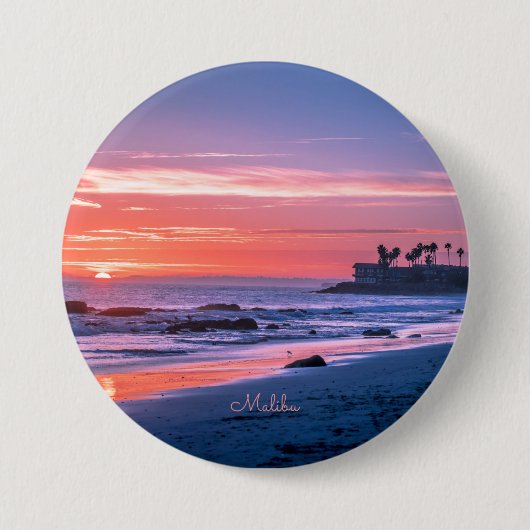 Malibu, CA schilderachtige foto Ronde Button 7,6 Cm (Voorkant)