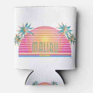 Malibu-CA-Sun Palm Trees Cool Logo Blikjeskoeler