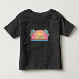 Malibu, CA Sun, Palm Trees Graphic Toddler T-shirt