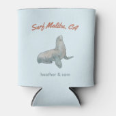 Malibu California aangepaste bruiloft Blikjeskoeler (Voorkant)