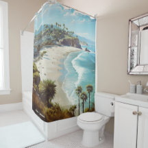 Malibu California Art Vintage Illustratie Reizen