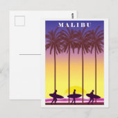  Malibu California Beach Surfen Reizen Briefkaart (Voorkant / Achterkant)