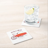 Malibu California  Beach SurfingSurf Kartonnen Onderzetters (Insitu)