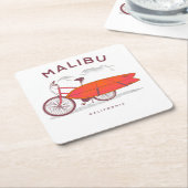 Malibu California  Beach SurfingSurf Kartonnen Onderzetters (Schuin)