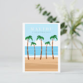  Malibu California Beach Travel Briefkaart (Staand voorkant)