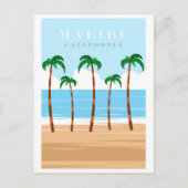  Malibu California Beach Travel Briefkaart (Voorkant)