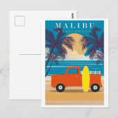 Malibu California Beach Travel Briefkaart (Voorkant / Achterkant)