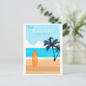  Malibu California Beach Travel Briefkaart (Staand voorkant)