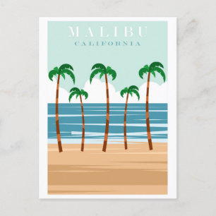  Malibu California Beach Travel Briefkaart