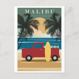  Malibu California Beach Travel Briefkaart